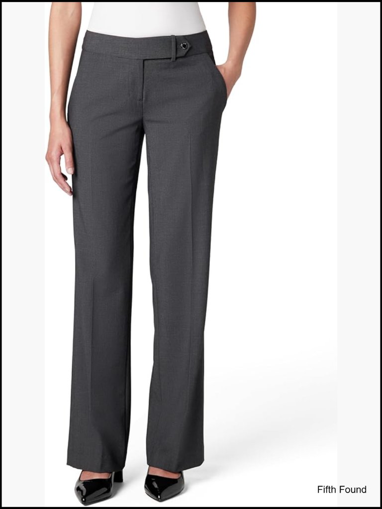 Women's Modern Fit Suit Pant Straight Leg Business Wear